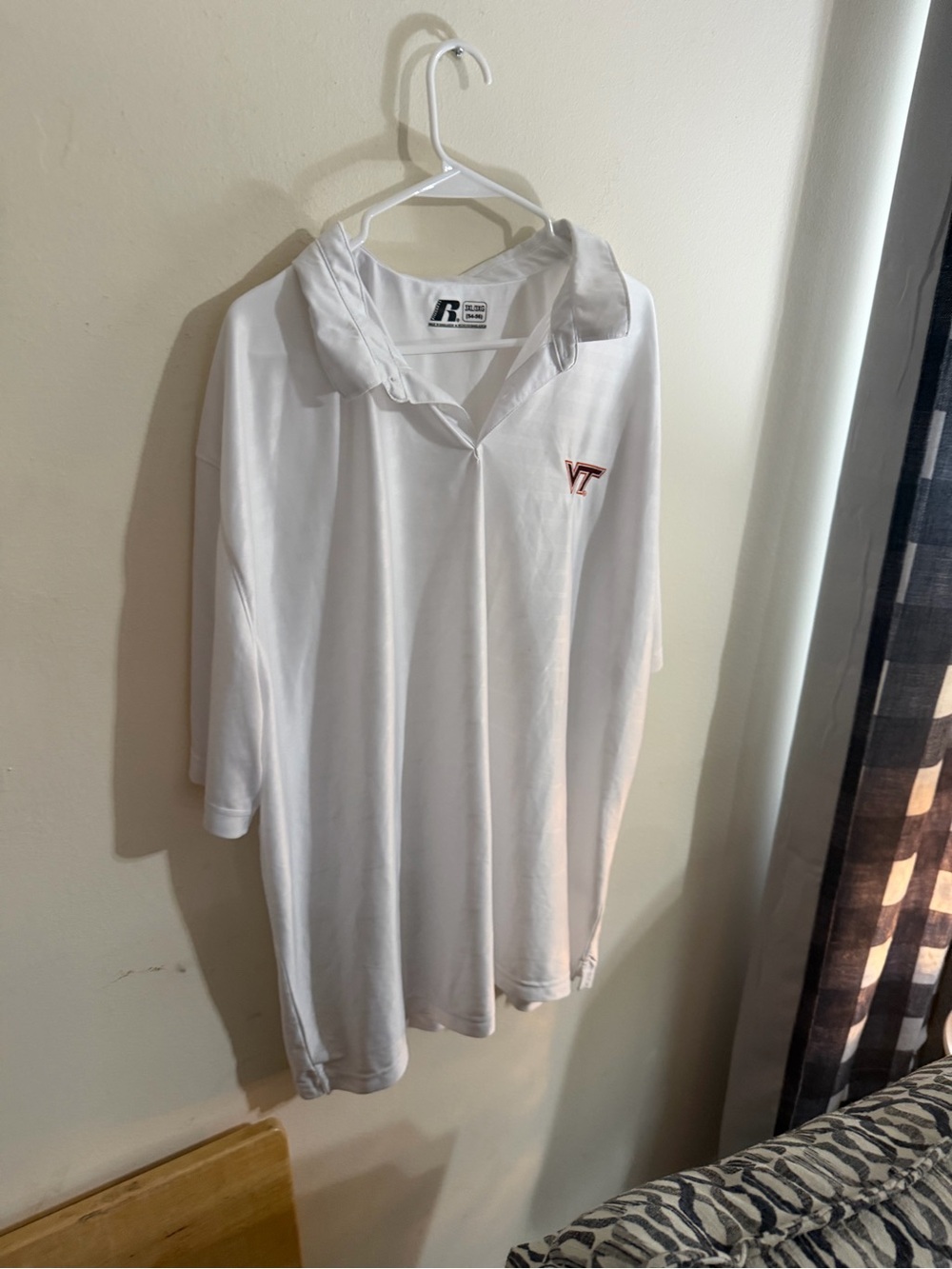 Russell Athletic Size 3xl White VT Polo Shirt